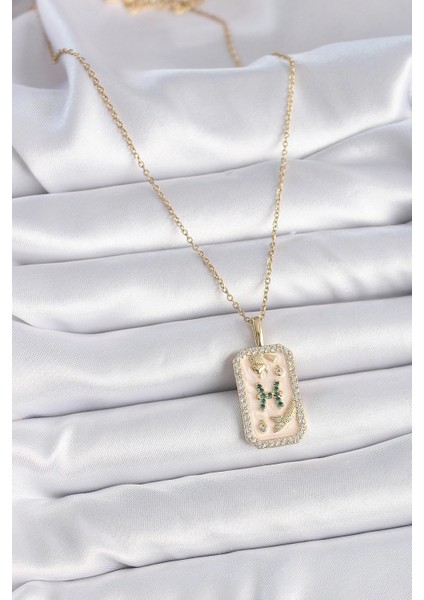 316L Çelik Gold Renk Zincir Balık Burcu Zirkon Taşlı Kadın Kolye - TJ-BKO9463 fiyatları