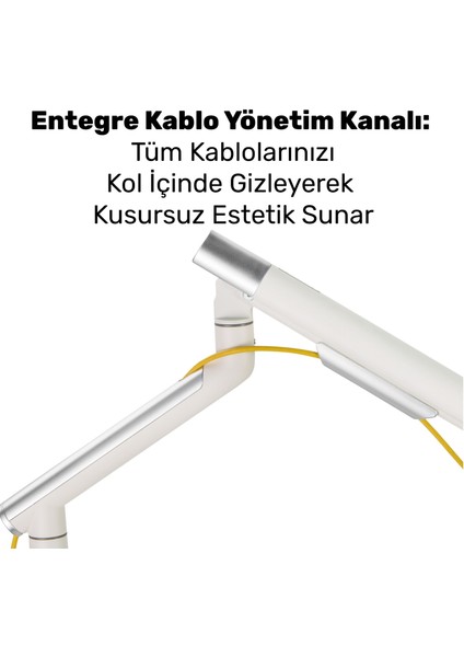 STD49012UW Elysium 17"-32" Ultra Slim Alüminyum 2xusb Amortisörlü Vesa Tekli Monitör Tutucu indirimleri