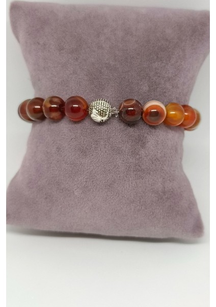 Gümüş Aksesuarlı Farklı Tonlu Akik Doğal Taşlı Bileklik fırsatları