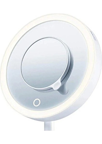 Şarjlı Oval Makyaj Aynası Dokunmatik Led Işıklı Pembe ve Beyaz Plastik Tasarım fiyatları