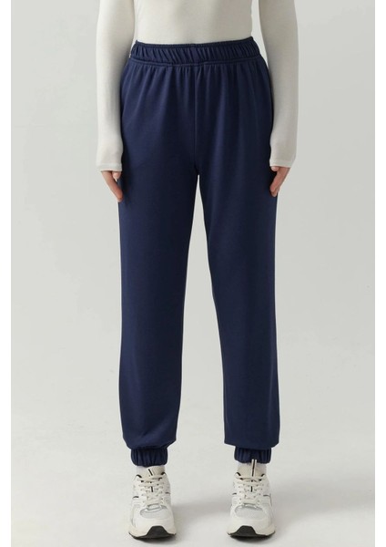 Kadın Esnek Bel Modal Touch Jogger Pantolon Lacivert