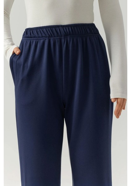 Kadın Esnek Bel Modal Touch Jogger Pantolon Lacivert