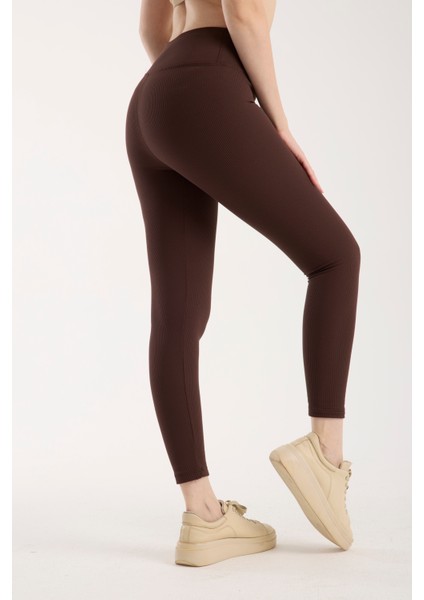 Fitilli Şardonlu Içi Polarlı Yüksek Bel Toparlayıcı Tayt