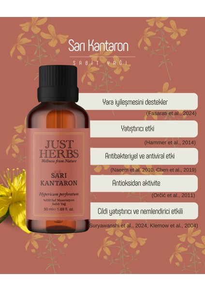 Sarı Kantaron Yağı 50 ml %100 Saf ve Doğal Hypericum Perforatum Oil fiyatları