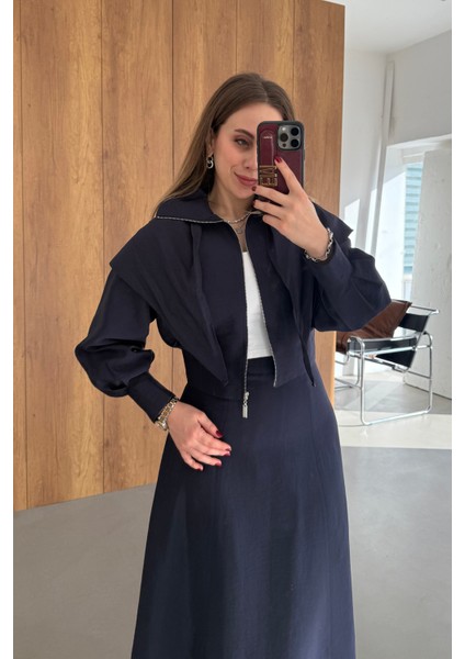 Liva Fularlı Takım Lacivert