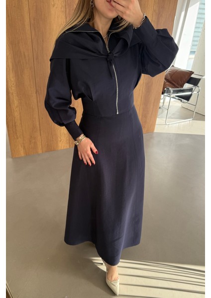 Liva Fularlı Takım Lacivert indirimleri