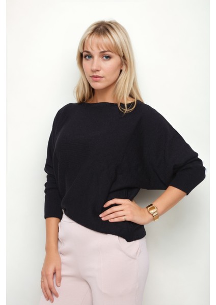 Geniş Yaka Yarasa Kol Oversize Triko Bluz fiyatları