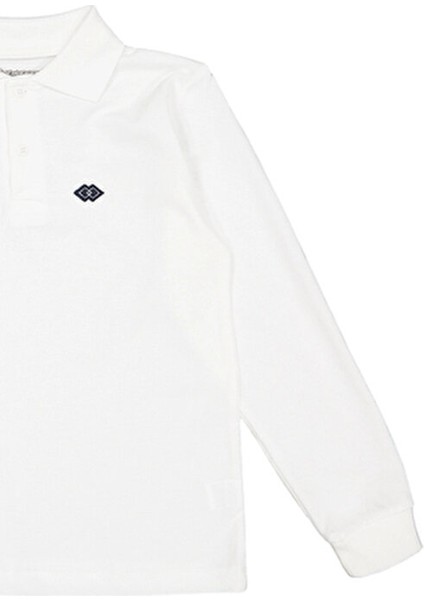 Kız Erkek Çocuk Polo Yakalı Uzun Kollu Okul Tişört - Çocuk Giyim indirimleri