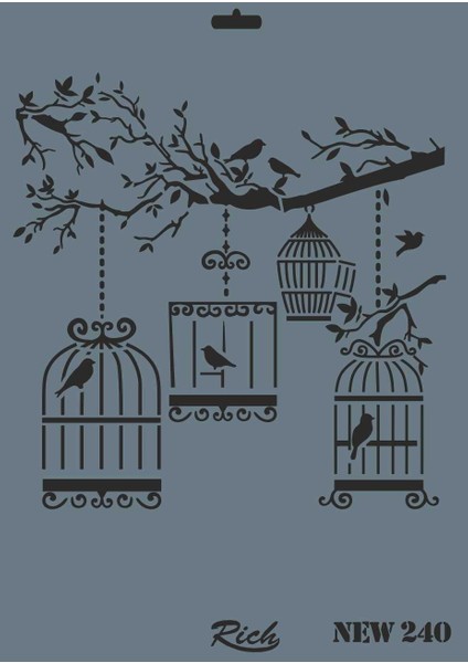 Rich New Seri N-240 Stencil 35X25 cm