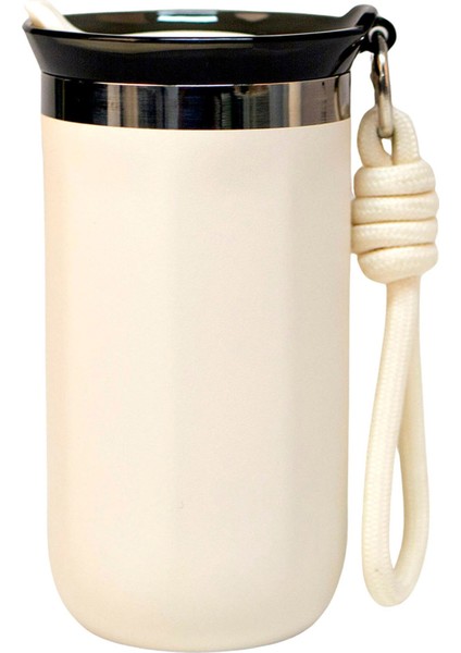 Krem Çelik Termos 350 ml – Kompakt, Sağlıklı ve Pratik!