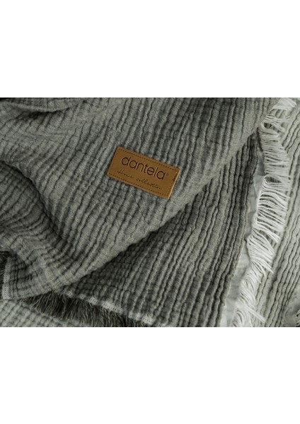 Camino Müslin 4 Katlı Yatak Örtüsü - Haki-Açık Yeşil fiyatları