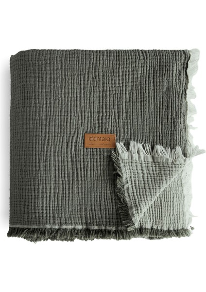 Camino Müslin 4 Katlı Yatak Örtüsü - Haki-Açık Yeşil modelleri