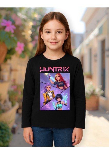 Kpop Demon Hunters Huntrix Uzun Kollu Baskılı Kız Çocuk Tişört (4-13 Yaş) fiyatları