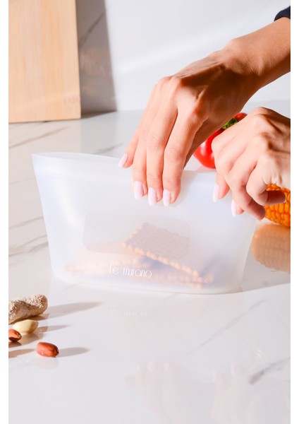 Mood Hava Sızdırmaz Kilitli Silikon Saklama Torbası 450 ml | Şeffaf fırsatları