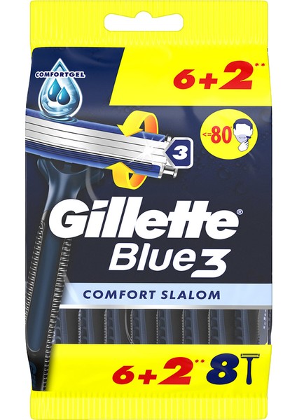 Gillette Blue-3 6+2'li Comfort Slalom 1 Adet