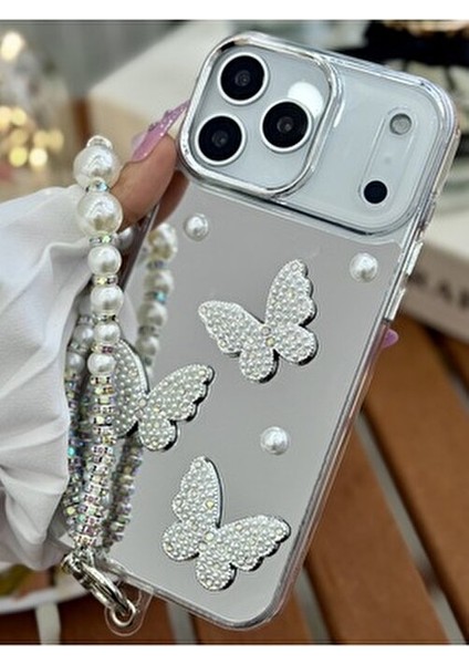 Iphone 17 Promax Uyumlu Aynalı Charm Kelebek Oyuncak Tasarımlı Silikon Kılıf fiyatları
