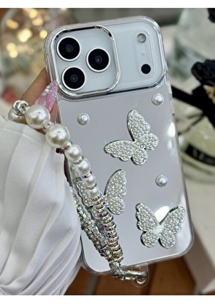 Iphone 17 Promax Uyumlu Aynalı Charm Kelebek Oyuncak Tasarımlı Silikon Kılıf modelleri