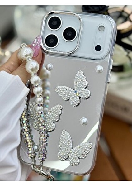 Iphone 17 Promax Uyumlu Aynalı Charm Kelebek Oyuncak Tasarımlı Silikon Kılıf indirimleri