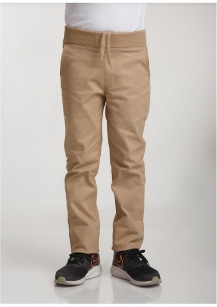 Çocuk Beli Ribanalı Tam Lastikli Kanvas Kumaş Günlük ve Okul Pantolonu fiyatları