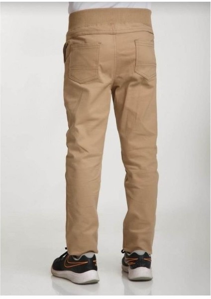 Çocuk Beli Ribanalı Tam Lastikli Kanvas Kumaş Günlük ve Okul Pantolonu fırsatları