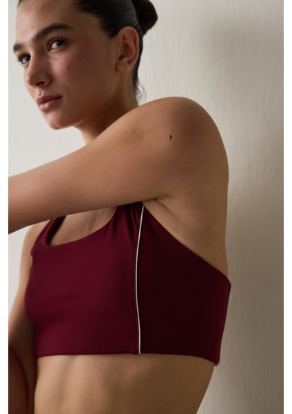 Bordo Orta Destek Join Spor Sütyeni