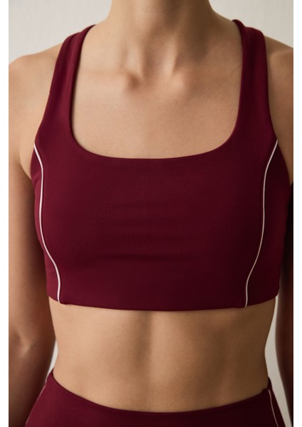 Bordo Orta Destek Join Spor Sütyeni