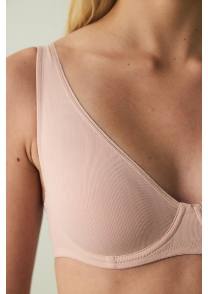 Açık Gül Kurusu Donna Balenli Dolgusuz Sütyen