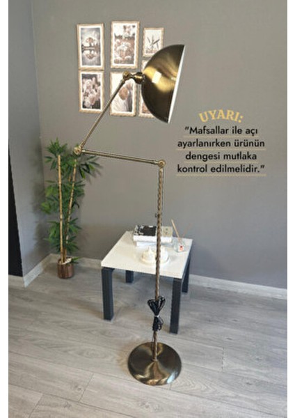 Eskitme Renk Mafsallı Lambader Modern Dekoratif Metal Oturma Odası fiyatları