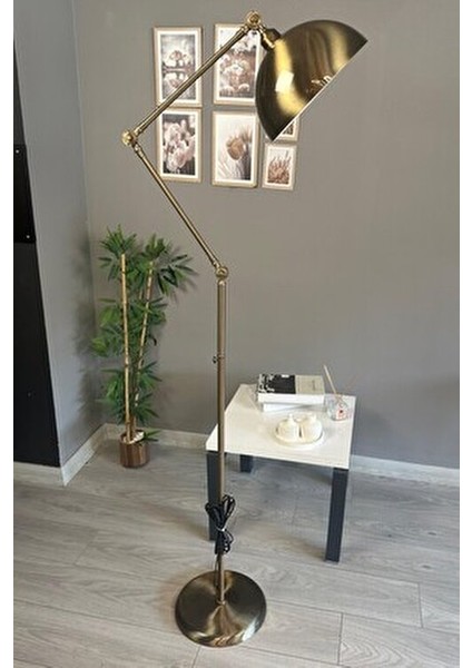 Eskitme Renk Mafsallı Lambader Modern Dekoratif Metal Oturma Odası fırsatları