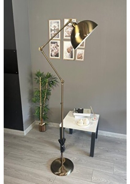 Eskitme Renk Mafsallı Lambader Modern Dekoratif Metal Oturma Odası indirimleri