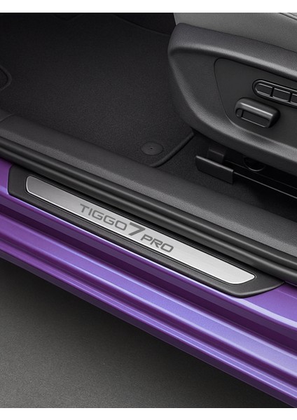 Chery Tiggo 7 Pro Krom Kapı Eşiği 4 Parça Paslanmaz Çelik Abs Çerçeve