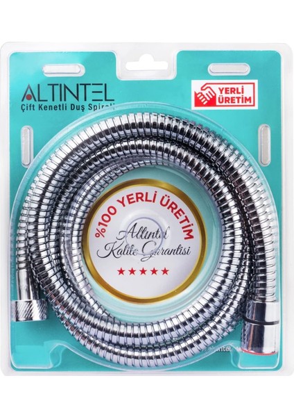 Çift Kenetli Duş SPIRALI%100 Yerli. (170 Cmlik Hortum)