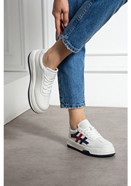 Beyaz Kadın Günlük Şık Sneaker Spor Ayakkabı fiyatları