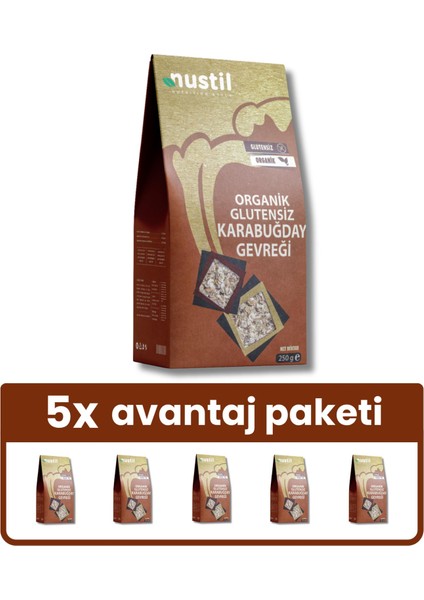 Glutensiz Organik Karabuğday Gevreği X5