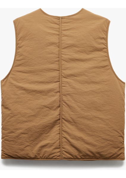 Yuvarlak Yaka Çıtçıt Düğmeli Kolsuz Yelek indirimleri