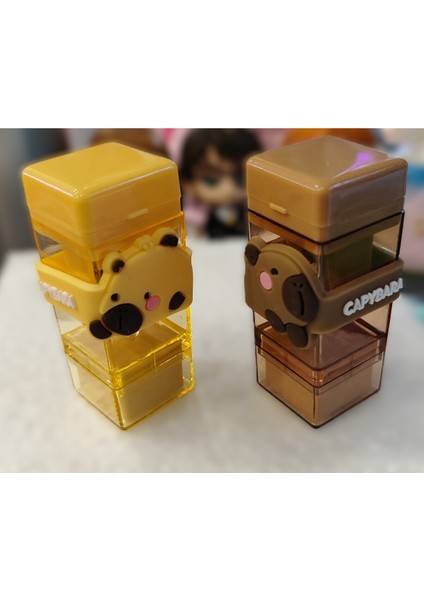 Capybara Figürlü Kalemtraş ve Silgi Bir Arada 2 Adet AD022207