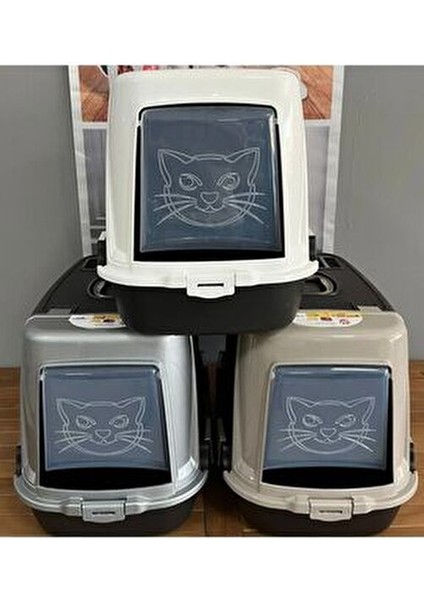 Kürek Hediyeli Irak Plastik Xxl Büyük Boy Kapalı Kedi Tuvaleti