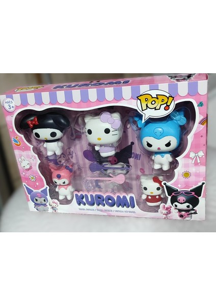 Hello Kitty Kuromi 5 Li Figür Seti AD2199