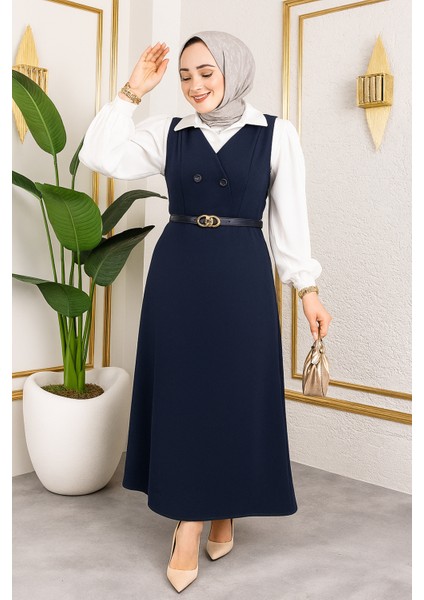 Düğme Detay Jile-Lacivert fiyatları