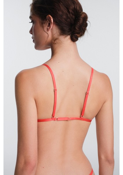 Mercan Oden Dantelli Balensiz Kapsız Body