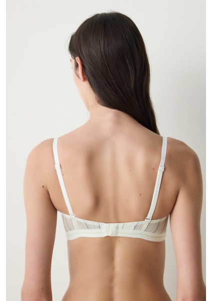 Bloom Stripe Ekru Sütyen