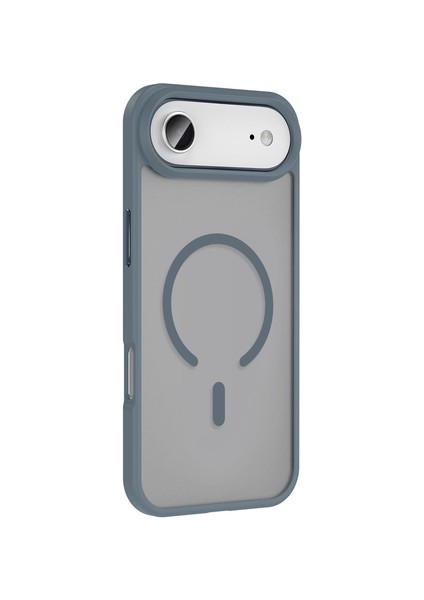 iPhone 17 Air Uyumlu Magsafe Özellikli Kenarları Plastik Rot Silikon Kılıf