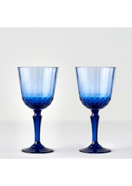 Colore Kesme Kadeh 2'li Mavi (310 Cc)