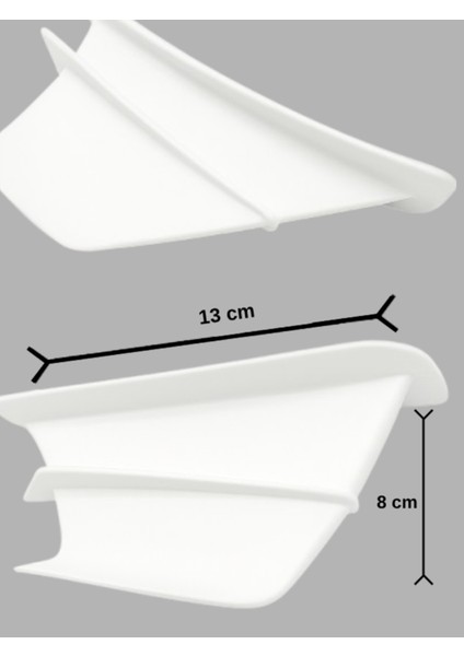 Beyaz Winglet Motor Kanatçıkları Aerodinamik Performans ve Şık Tasarım