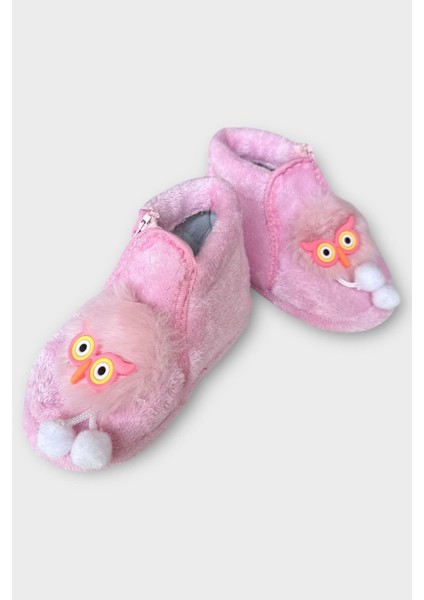Çocuk Sevimli Baykuş Figürlü Panduf Pembe fırsatları