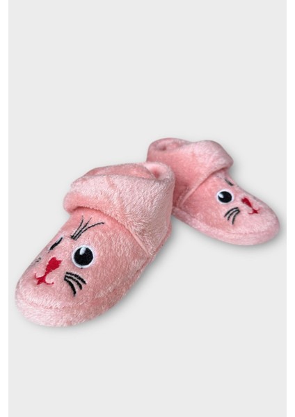 Kız Çocuk Cırtlı Kaydırmaz Taban Anaokulu Kreş Ev Ayakkabısı Panduf Pudra fırsatları