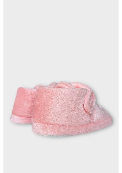 Kız Çocuk Cırtlı Kaydırmaz Taban Anaokulu Kreş Ev Ayakkabısı Panduf Pudra indirimleri