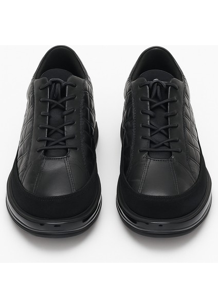 Erkek Siyah Hakiki Deri Sneaker fırsatları