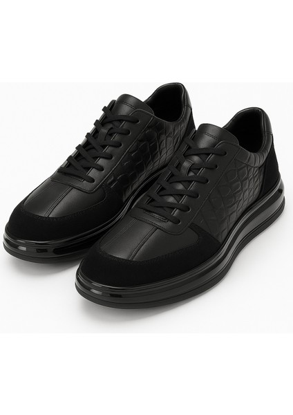 Erkek Siyah Hakiki Deri Sneaker indirimleri