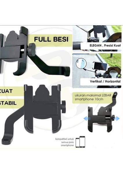 Alüminyum Gövdeli Metal Ayna Bağlantılı Motosiklet Telefon Tutucu 7 Inç Xl ( Lisinya ) modelleri